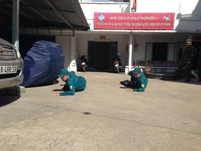 Phường 11 với công tác huấn luyện sẵn sàng chiến đấu