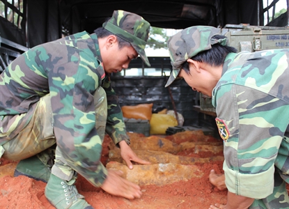 Lực lượng Công binh tỉnh Bình Thuận: Xử lý an toàn hơn 200 quả đạn pháo