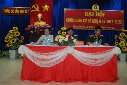 Trường Cao đẳng nghề số 7: Đại hội công đoàn cơ sở nhiệm kỳ 2017 – 2022