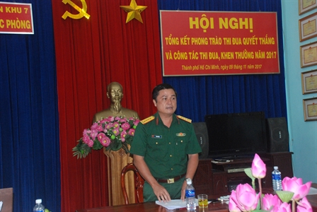 Cụm thi đua 1 Cục Chính trị Quân khu tổng kết Phong trào thi đua quyết thắng năm 2017