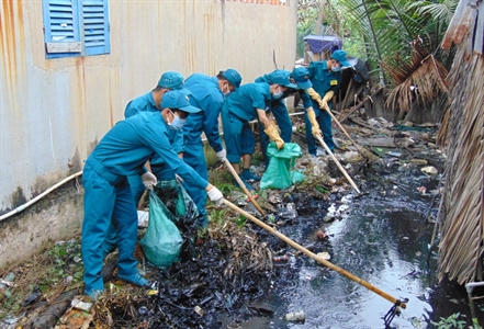LLVT huyện Nhà Bè (TPHCM) tham gia xây dựng nông thôn mới