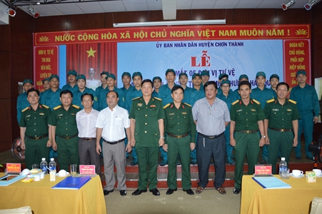 Tỉnh Bình Phước: Ra mắt đơn vị tự vệ Khu công nghiệp huyện Chơn Thành