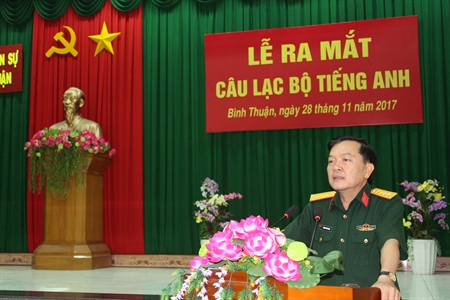 Bộ CHQS tỉnh Bình Thuận: Ra mắt Câu lạc bộ tiếng Anh