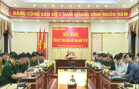 Hội nghị trực tuyến tổng kết thực hiện Luật dân quân tự vệ năm 2009