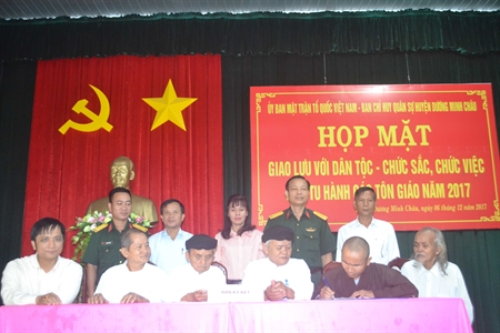 Huyện Dương Minh Châu: Họp mặt, giao lưu chức sắc, chức việc nhà tu hành các tôn giáo