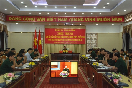 Quân ủy Trung ương tổ chức học tập Nghị quyết Hội nghị Trung ương 6 Khóa XII