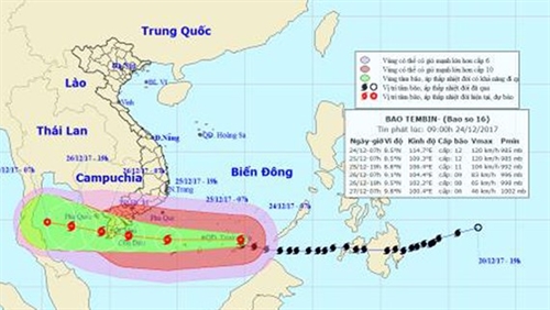 Cho học sinh nghỉ học, sơ tán hơn 1 triệu dân tránh bão Tembin