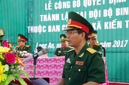 Thành lập Đại đội bộ binh Thị xã Kiến Tường, tỉnh Long An