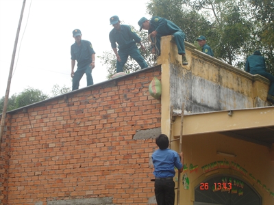 LLVT huyện Đất Đỏ, tỉnh Bà Rịa – Vũng Tàu: Giúp dân ứng phó bão số 16