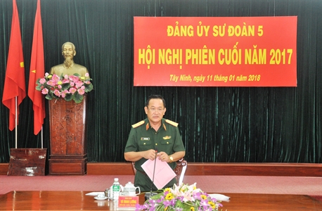 Đảng ủy Sư đoàn 5 tổ chức hội nghị ra nghị quyết lãnh đạo nhiệm vụ năm 2018