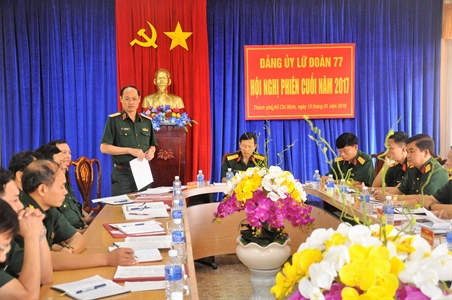 Đảng ủy Lữ đoàn phòng không 77 Hội nghị ra nghị quyết lãnh đạo thực hiện nhiệm vụ năm 2018