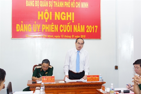 Đảng ủy Quân sự Thành phố Hồ Chí Minh hội nghị phiên cuối năm 2017