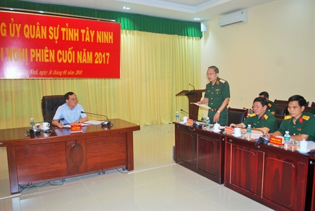 Đảng uỷ quân sự tỉnh Tây Ninh hội nghị cuối năm 2017