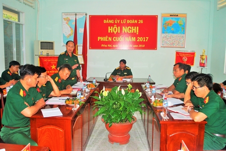 Đảng ủy Lữ đoàn Tăng - Thiết giáp 26 tổ chức Hội nghị phiên cuối năm 2017