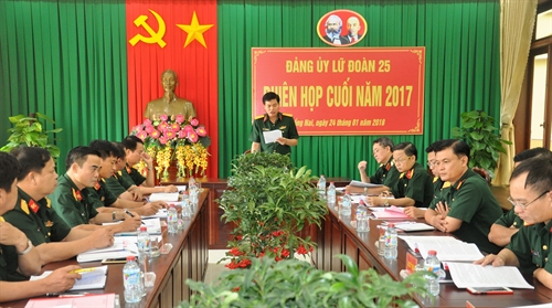Đảng ủy Lữ đoàn 25 hội nghị phiên cuối năm 2017