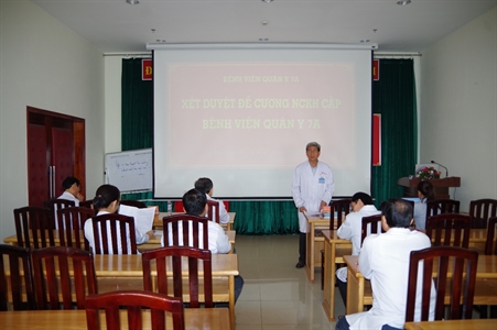 Bệnh viện Quân y 7A, Cục Hậu cần Quân khu 7 xét duyệt đề cương nghiên cứu khoa học năm 2018