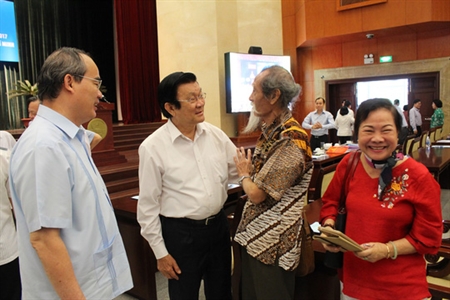 Ông Trương Tấn Sang, Nguyễn Tấn Dũng dự hội nghị ở TP HCM
