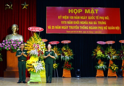 Quân khu 7 họp mặt kỷ niệm ngày Quốc tế phụ nữ