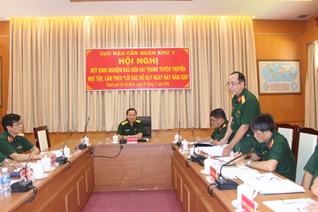 Cục Hậu cần Quân khu 7: Hội nghị rút kinh nghiệm sau hơn hai tháng tuyên truyền học tập, làm theo “Lời Bác Hồ dạy ngày này năm xưa”