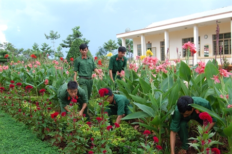 Ban CHQS huyện Lộc Ninh, tỉnh Bình Phước đột phá xây dựng đơn vị chính quy, xanh - sạch - đẹp