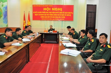 Bộ Quốc phòng sơ kết 2 năm triển khai thực hiện chế độ chính sách đối với dân công hỏa tuyến.