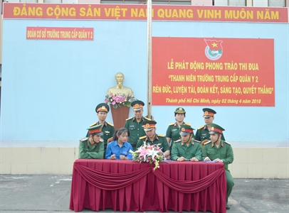 Trường Trung cấp Quân y 2 phát động phong trào thi đua thanh niên rèn đức, luyện tài, đoàn kết, sáng tạo, quyết thắng