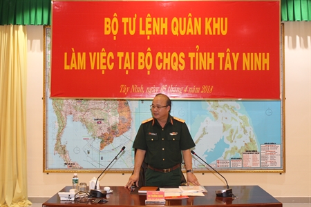 Bộ Tư lệnh Quân khu 7 khảo sát căn cứ Hậu cần – Kỹ thuật Bộ CHQS tỉnh Tây Ninh