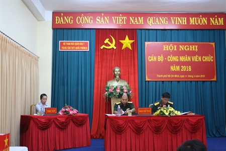 Trung tâm TDTT Quốc phòng II hội nghị cán bộ, công nhân viên chức năm 2018