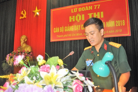 ​Hội thi Cán bộ giảng dạy chính trị giỏi Lữ đoàn phòng không 77 năm 2018