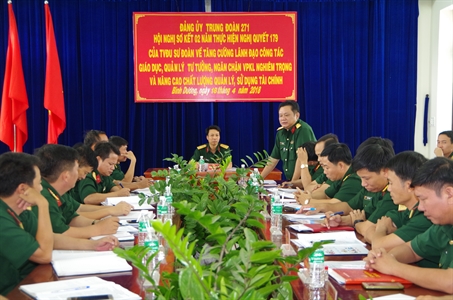 Trung đoàn 271, Sư đoàn 5: Sơ kết 2 năm thực hiện Nghị quyết 179 của Thường vụ Đảng ủy Sư đoàn 5