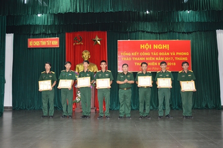 Bộ chỉ huy quân sự tỉnh Tây Ninh tổng kết công tác đoàn và phong trào thanh niên năm 2017