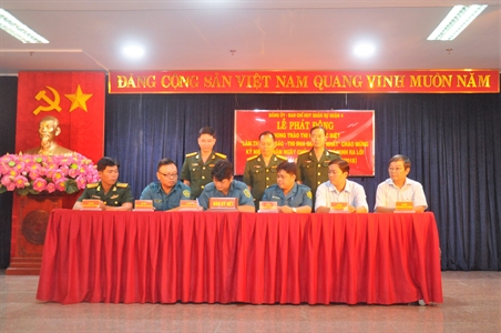 Ban chỉ huy quân sự Quận 4 phát động đợt thi đua đặc biệt “Làm theo lời Bác - Thi đua giành 3 nhất”