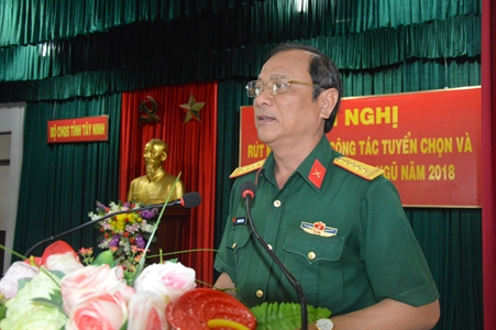 Bộ CHQS tỉnh Tây Ninh: Rút kinh nghiệm công tác tuyển quân năm 2018