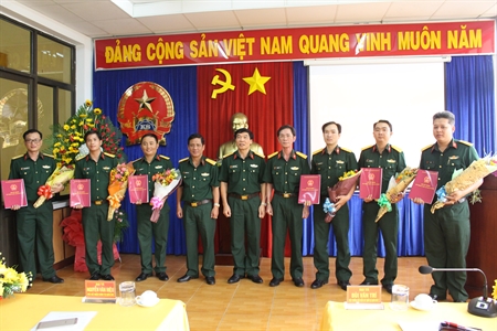 Viện kiểm sát quân sự Quân khu 7 tổ chức trao quyết định bổ nhiệm Kiểm sát viên sơ cấp năm 2018