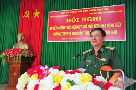 Sơ kết thực hiện quy chế phối hợp giữa trường Trung cấp Biên phòng 2 và Bộ đội Biên phòng các tỉnh, thành phố phía Nam