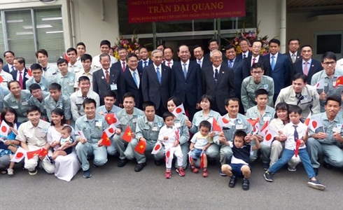 Chủ tịch nước Trần Đại Quang gặp gỡ các kỹ sư Việt Nam làm việc ở Gunma, Nhật Bản