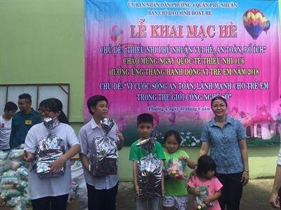 Thiếu nhi Phú Nhuận vui hè, an toàn và bổ ích