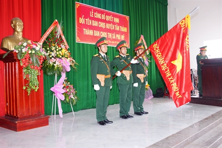 Công bố Quyết định đổi tên Ban chỉ huy quân sự huyện Tân Thành