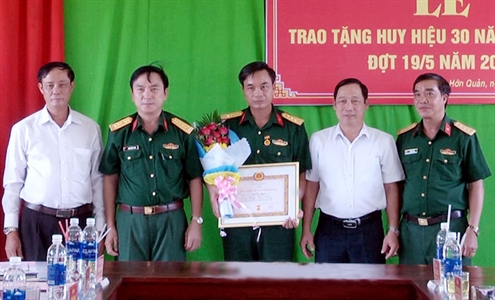 Đảng ủy Quân sự huyện Hớn Quản, tỉnh Bình Phước sơ kết giữa nhiệm kỳ