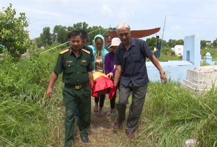 Quy tập hài cốt liệt sĩ Nguyễn Thị Bướm về Nghĩa trang Liệt sĩ Thành phố