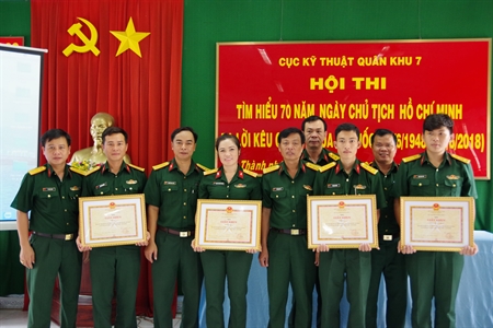 Cục Kỹ thuật Quân khu: Hội thi tìm hiểu 70 năm Ngày Chủ tịch Hồ Chí Minh ra Lời kêu gọi thi đua ái quốc