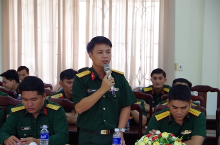 Bộ CHQS tỉnh Bình Dương: Tọa đàm cán bộ sĩ quan trẻ “Kiên định, trí tuệ, xung kích, quyết thắng”