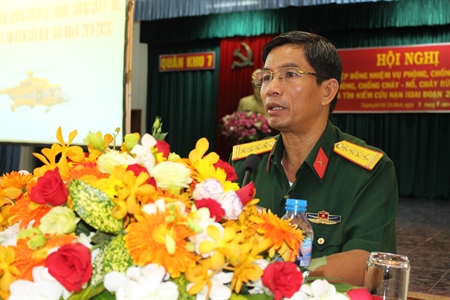 Quân khu 7 tổ chức Hội nghị hiệp đồng lực lượng phòng chống thiên tai, tìm kiếm cứu nạn 2018