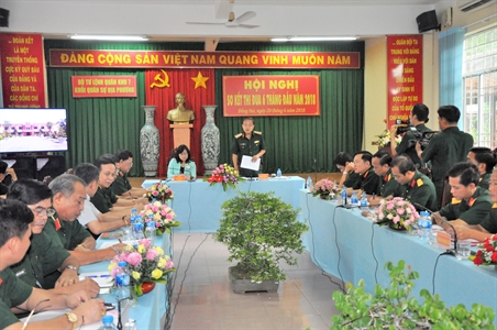 Khối Quân sự địa phương Quân khu 7 sơ kết thi đua Khối Quân sự địa phương 6 tháng đầu năm 2018
