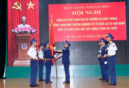 Công bố Quyết định về tổ chức lại và ban hành biểu tổ chức biên chế lực lượng Cảnh sát biển
