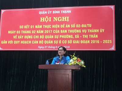 Quận Bình Thạnh: Xây dựng chi bộ phường gắn với quy hoạch cán bộ quân sự ở cơ sở