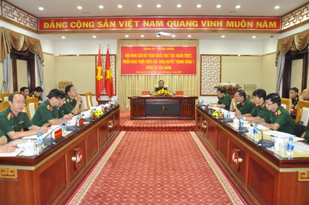 Quân ủy Trung ương tổ chức Hội nghị cán bộ toàn quốc học tập, quán triệt, triển khai thực hiện các Nghị quyết Hội nghị Trung ương 7, khóa XII của Đảng