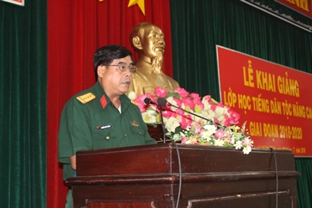 Bộ Tư lệnh TP.Hồ Chí Minh khai giảng lớp học tiếng dân tộc nâng cao