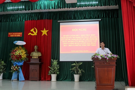 Quận Tân Bình sơ kết nhiệm vụ quốc phòng - quân sự địa phương 6 tháng đầu năm 2018