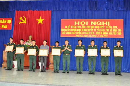 ​Bộ CHQS tỉnh Đồng Nai: Sơ kết 5 năm thực hiện Nghị quyết 765 của Quân ủy Trung ương